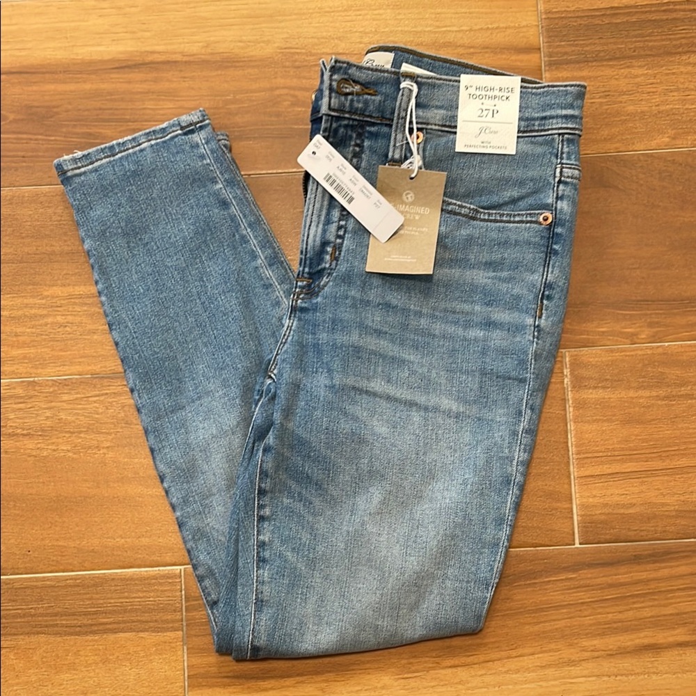 J. Crew Light Blue High-Rise Toothpick Jeans 27P